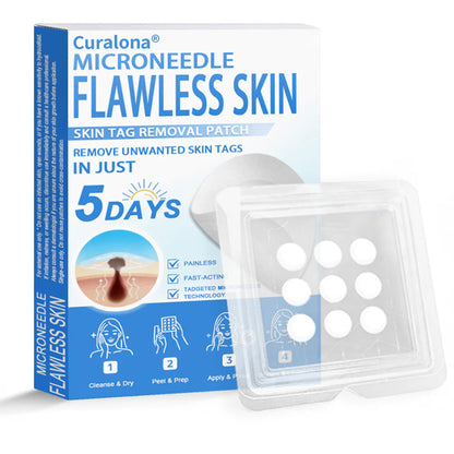 🩹 Curalona® 2-in-1 Microneedle & Hydrocolloid Patch | Raised Moles,Acne,  Flat Warts & Skin Tags Remover | Improves Wrinkles, Scars & Blemishes | Invisible Pimple Patches for Face & Body